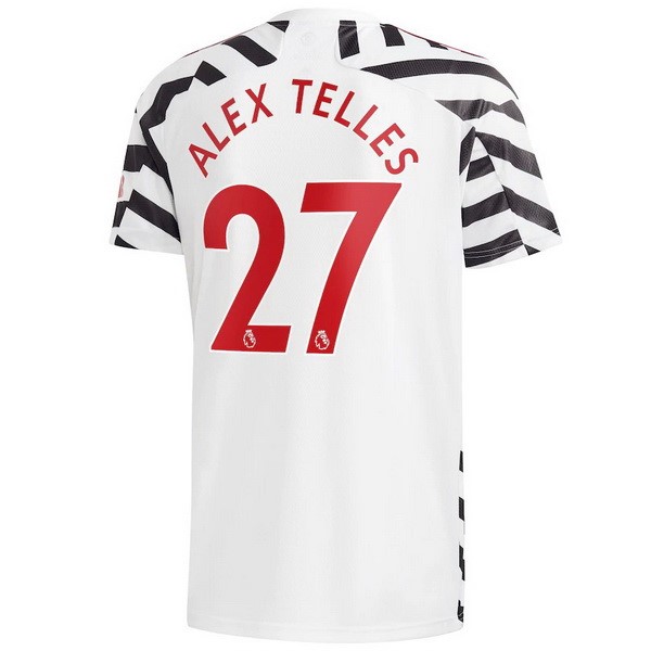 Trikot Manchester United NO.27 Alex Telles Ausweich 2020-21 Weiß Fussballtrikots Günstig